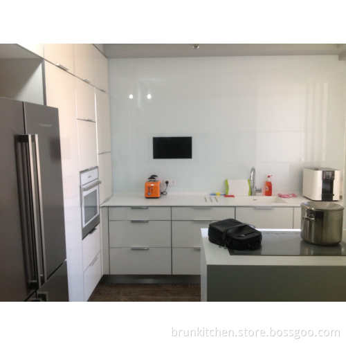 Painted Glass Door Kitchen Cabinet
